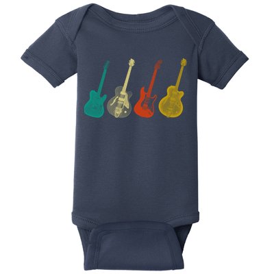 Retro Electric Guitar Baby Bodysuit