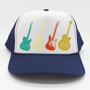 Retro Electric Guitar Trucker Hat