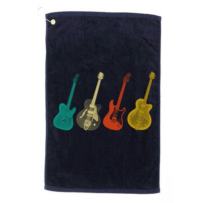 Retro Electric Guitar Golf Towel