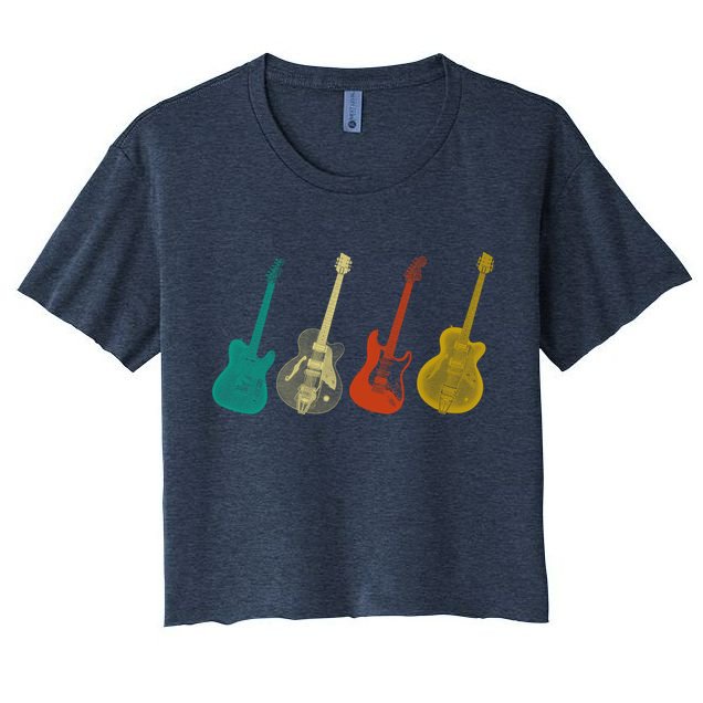 Retro Electric Guitar Crop Top