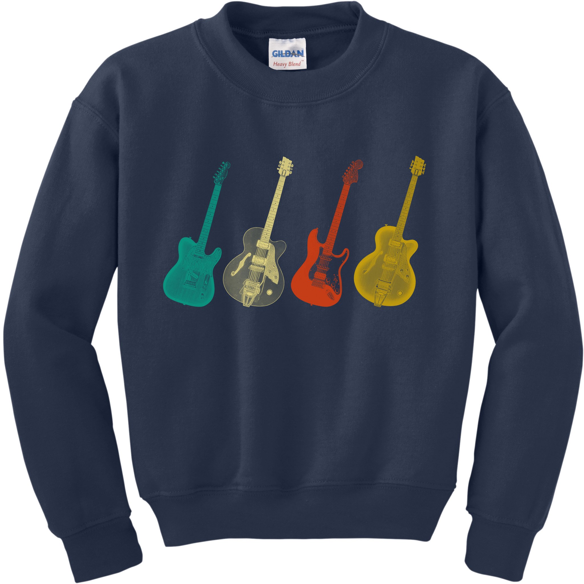 Retro Electric Guitar Kids Sweatshirt
