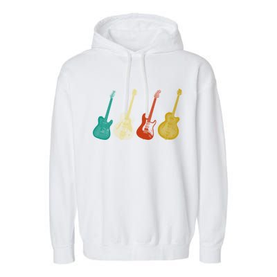 Retro Electric Guitar Garment-Dyed Fleece Hoodie