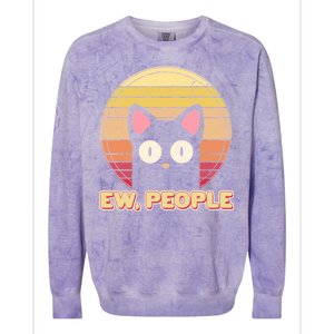 Retro Ew People Funny Cat Colorblast Crewneck Sweatshirt