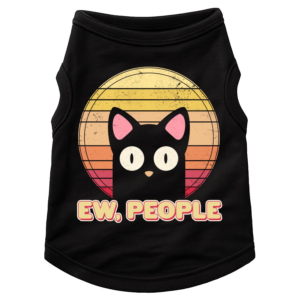 Retro Ew People Funny Cat Doggie Tank