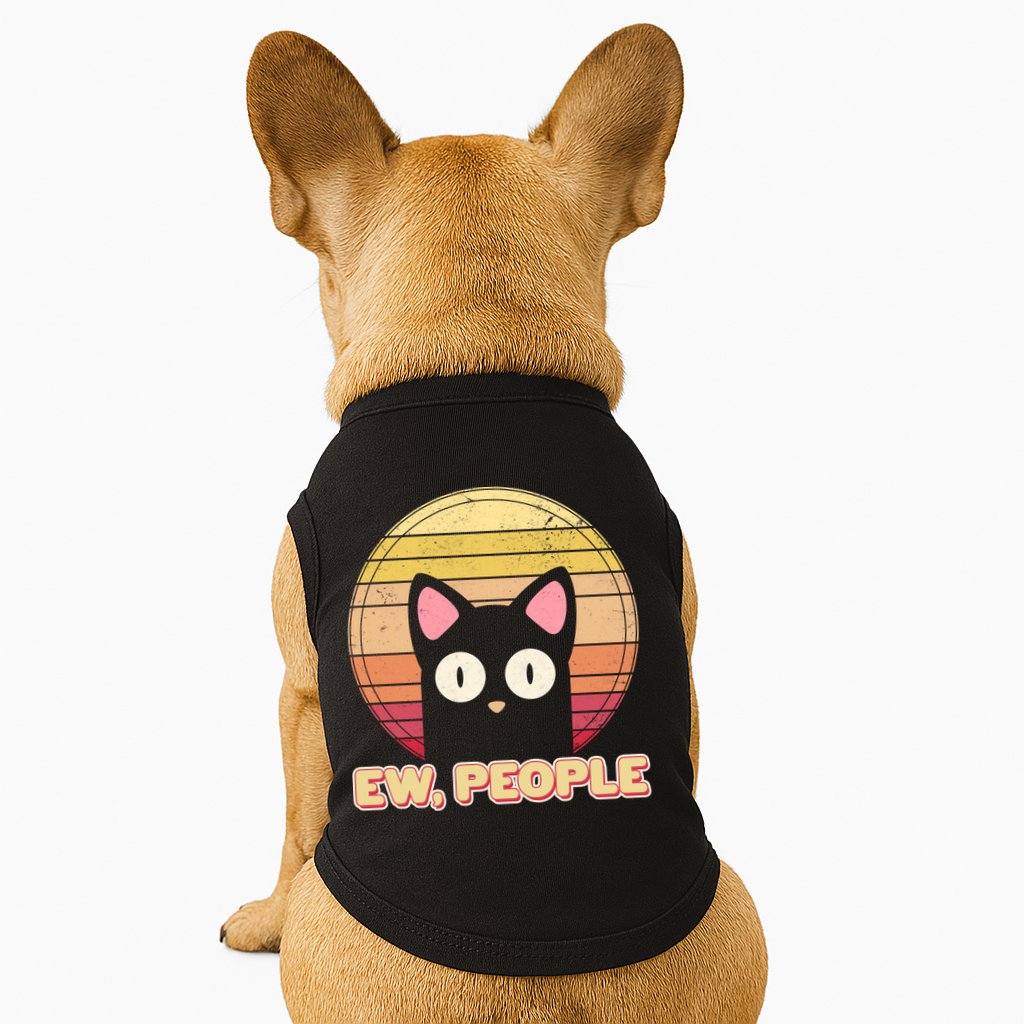 Retro Ew People Funny Cat Doggie Tank