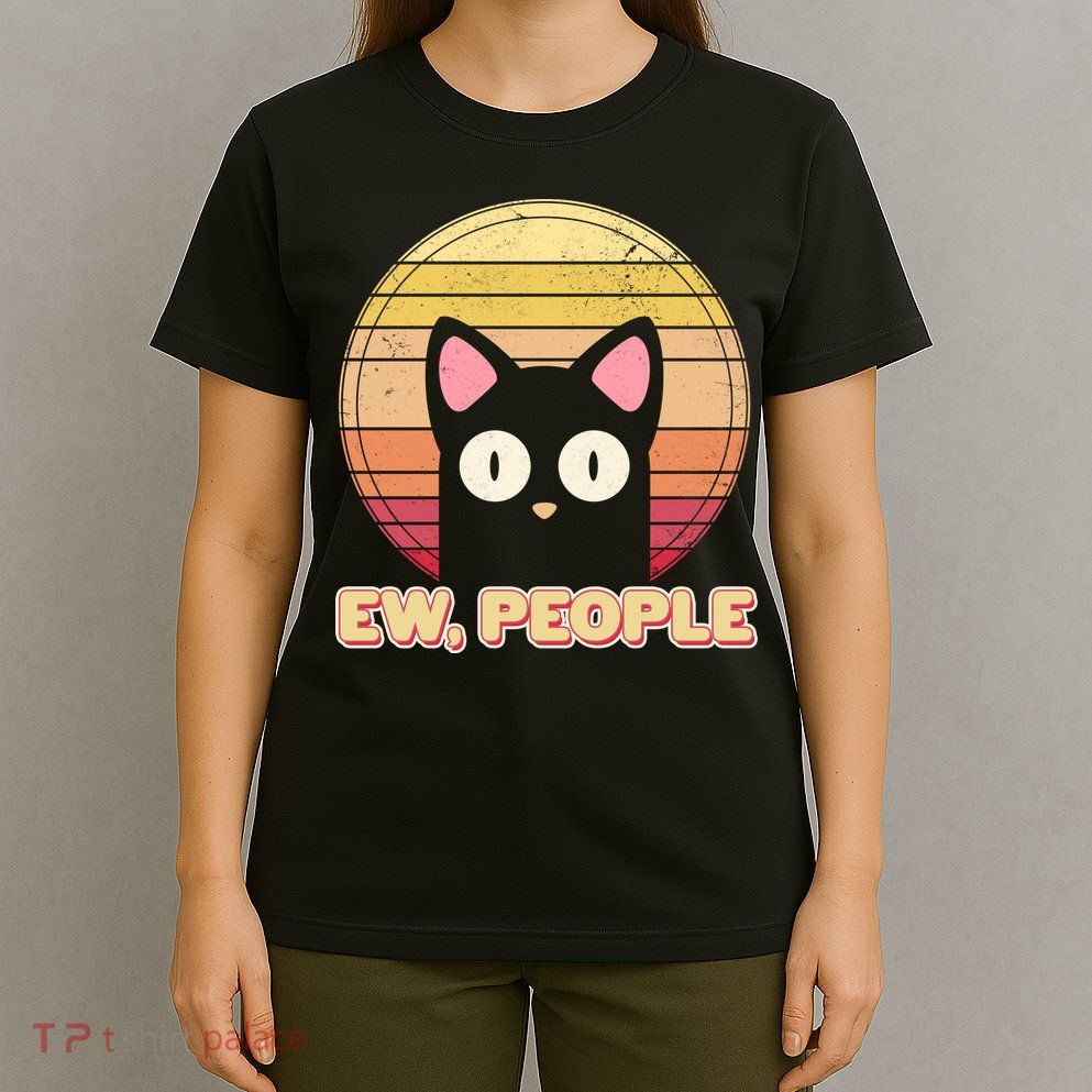 Retro Ew People Funny Cat T-Shirt