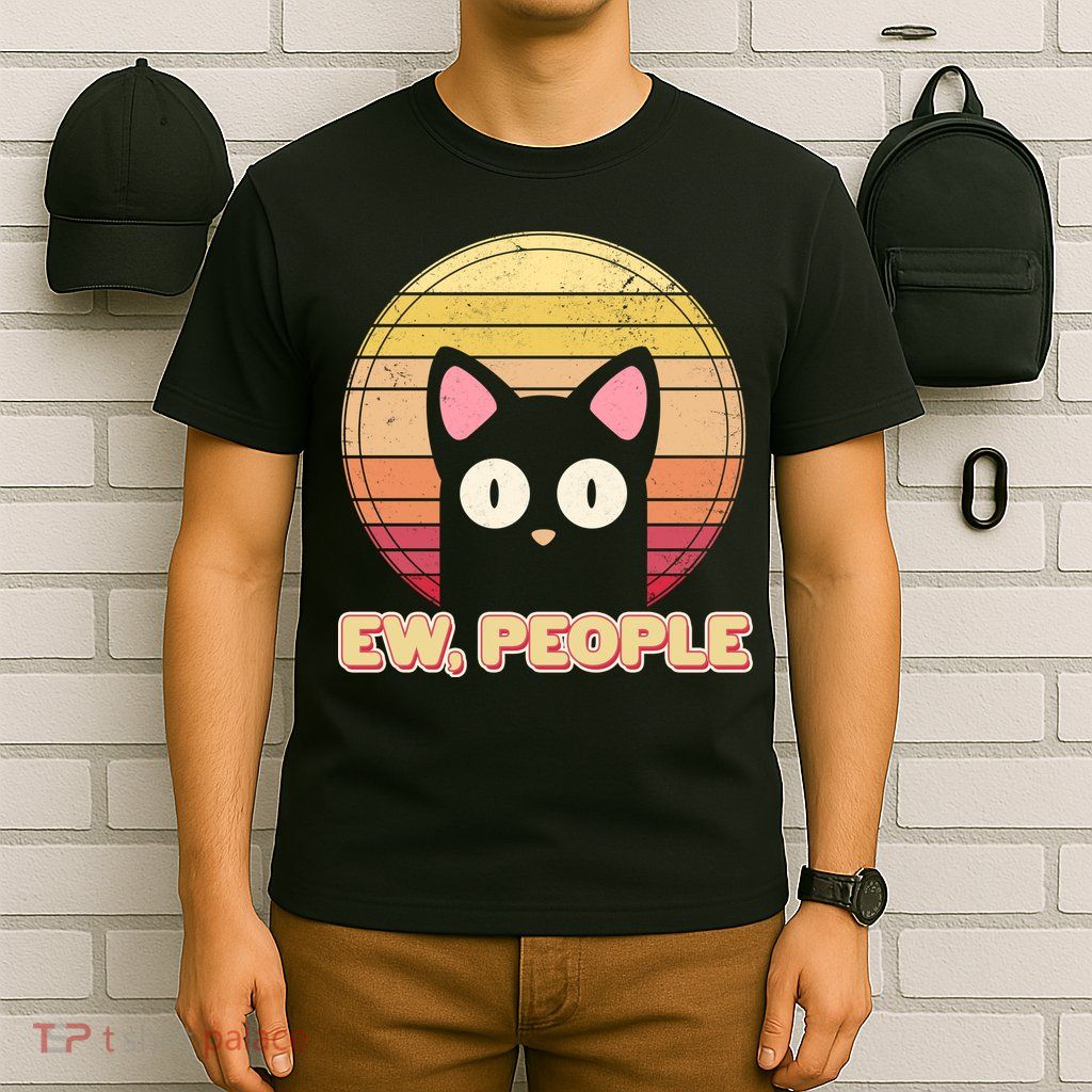Retro Ew People Funny Cat T-Shirt