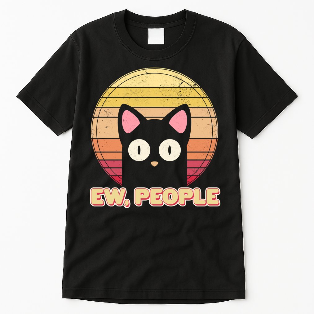 Retro Ew People Funny Cat Tall T-Shirt