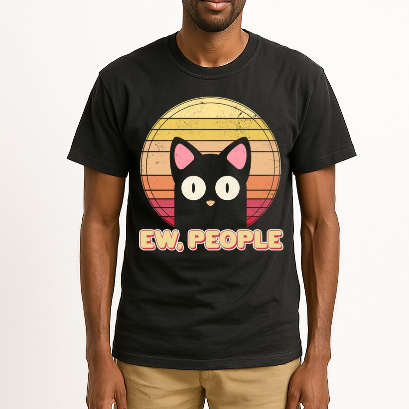 Retro Ew People Funny Cat Tall T-Shirt