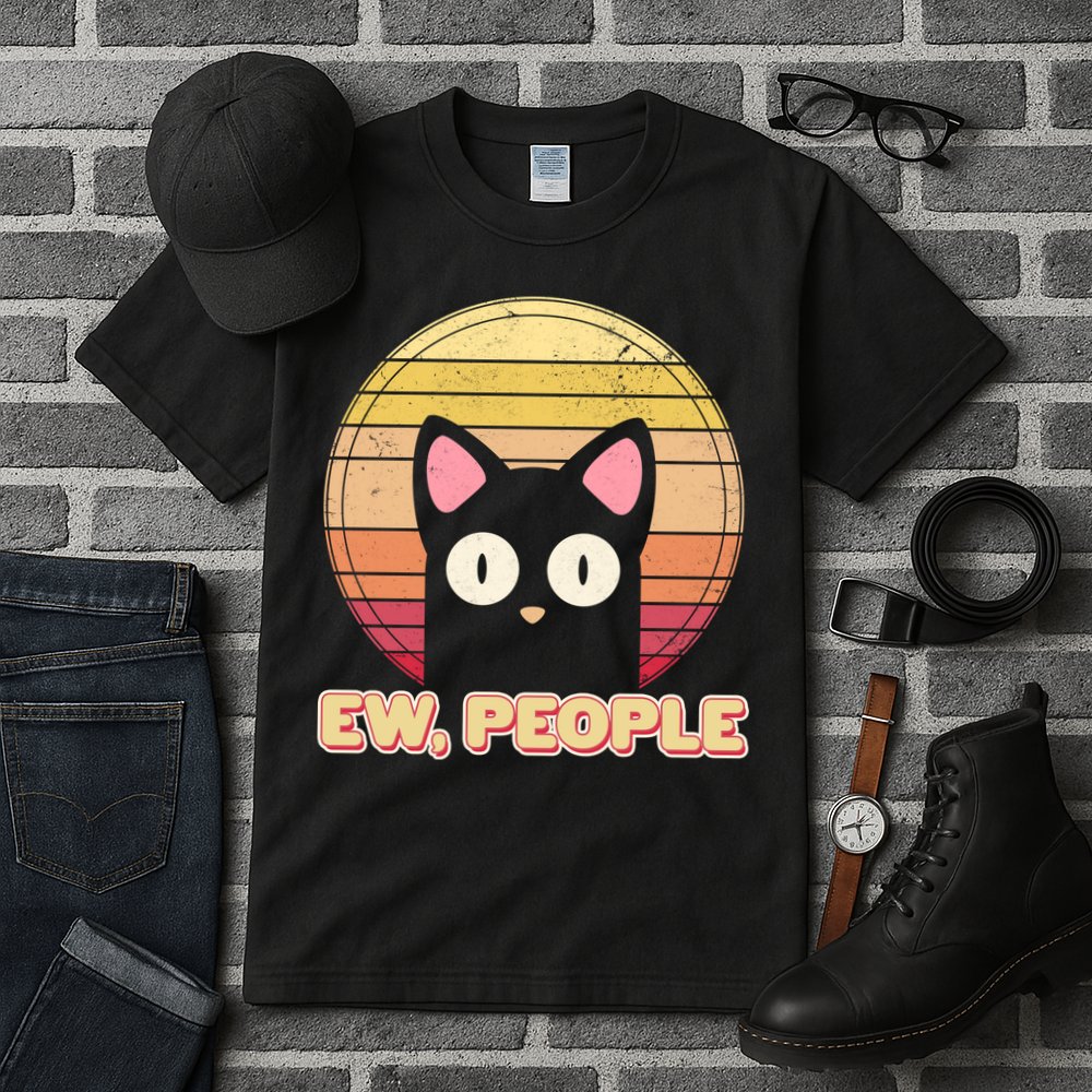 Retro Ew People Funny Cat Tall T-Shirt