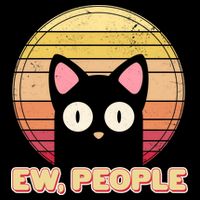 Retro Ew People Funny Cat 7-Panel Snapback Hat