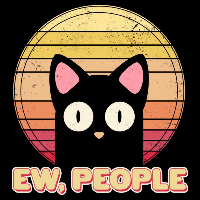 Retro Ew People Funny Cat 7-Panel Snapback Hat