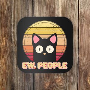 Retro Ew People Funny Cat Coaster