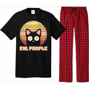 Retro Ew People Funny Cat Pajama Set