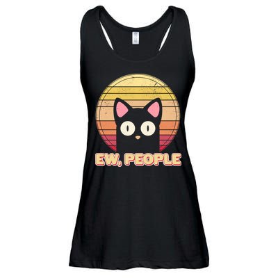 Retro Ew People Funny Cat Ladies Essential Flowy Tank