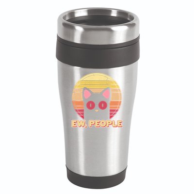 Retro Ew People Funny Cat 16oz Travel Tumbler