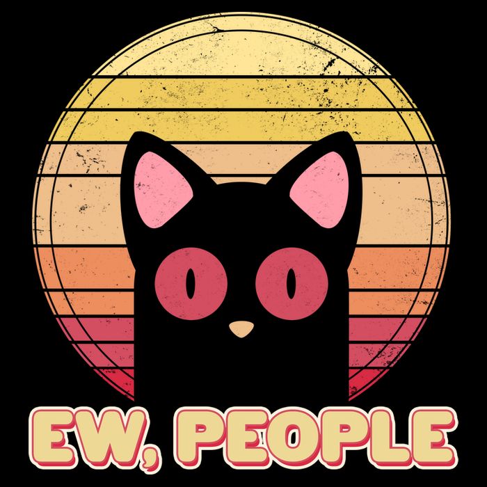 Retro Ew People Funny Cat 16oz Travel Tumbler