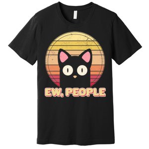 Retro Ew People Funny Cat Premium T-Shirt