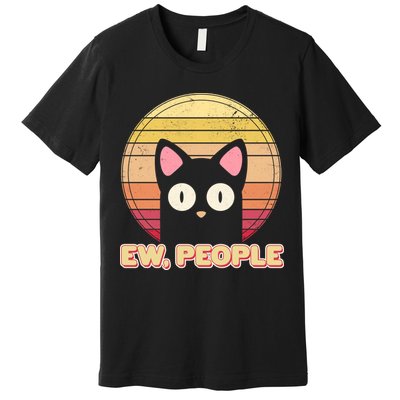 Retro Ew People Funny Cat Premium T-Shirt