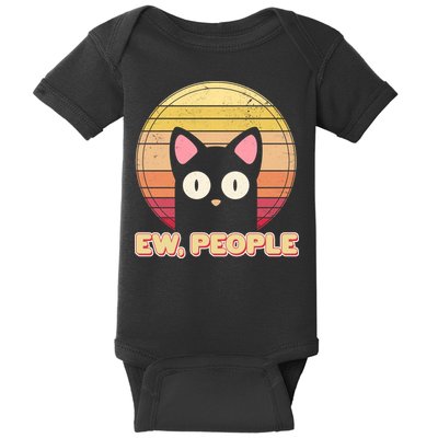 Retro Ew People Funny Cat Baby Bodysuit