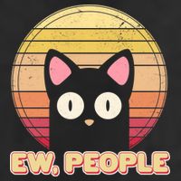 Retro Ew People Funny Cat Golf Towel