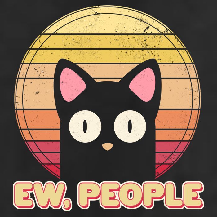 Retro Ew People Funny Cat Golf Towel