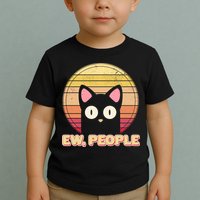 Retro Ew People Funny Cat Toddler T-Shirt