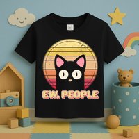 Retro Ew People Funny Cat Toddler T-Shirt