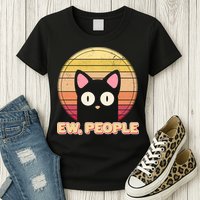 Retro Ew People Funny Cat Womens T-Shirt