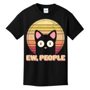 Retro Ew People Funny Cat Kids T-Shirt