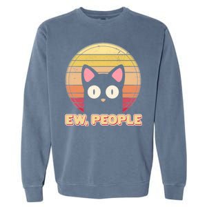 Retro Ew People Funny Cat Garment-Dyed Sweatshirt