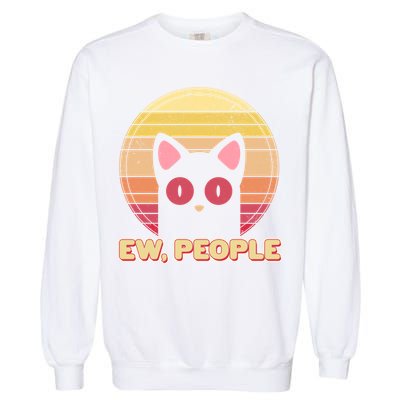 Retro Ew People Funny Cat Garment-Dyed Sweatshirt