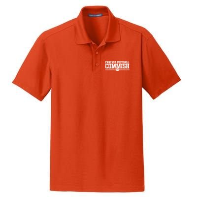 Retro Fantasy Football Commish Funny Sports Dry Zone Grid Polo