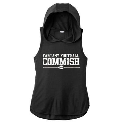 Retro Fantasy Football Commish Funny Sports Ladies PosiCharge Tri-Blend Wicking Draft Hoodie Tank