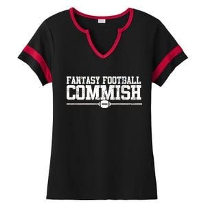 Retro Fantasy Football Commish Funny Sports Ladies Halftime Notch Neck Tee