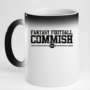 Retro Fantasy Football Commish Funny Sports 11oz Black Color Changing Mug