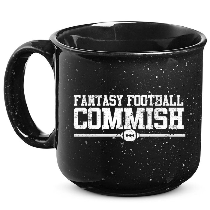 Retro Fantasy Football Commish Funny Sports 15oz Campfire Ceramic Mug