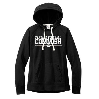 Retro Fantasy Football Commish Funny Sports Women's Fleece Hoodie