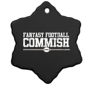 Retro Fantasy Football Commish Funny Sports Ceramic Star Ornament