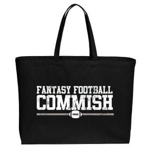 Retro Fantasy Football Commish Funny Sports Cotton Canvas Jumbo Tote