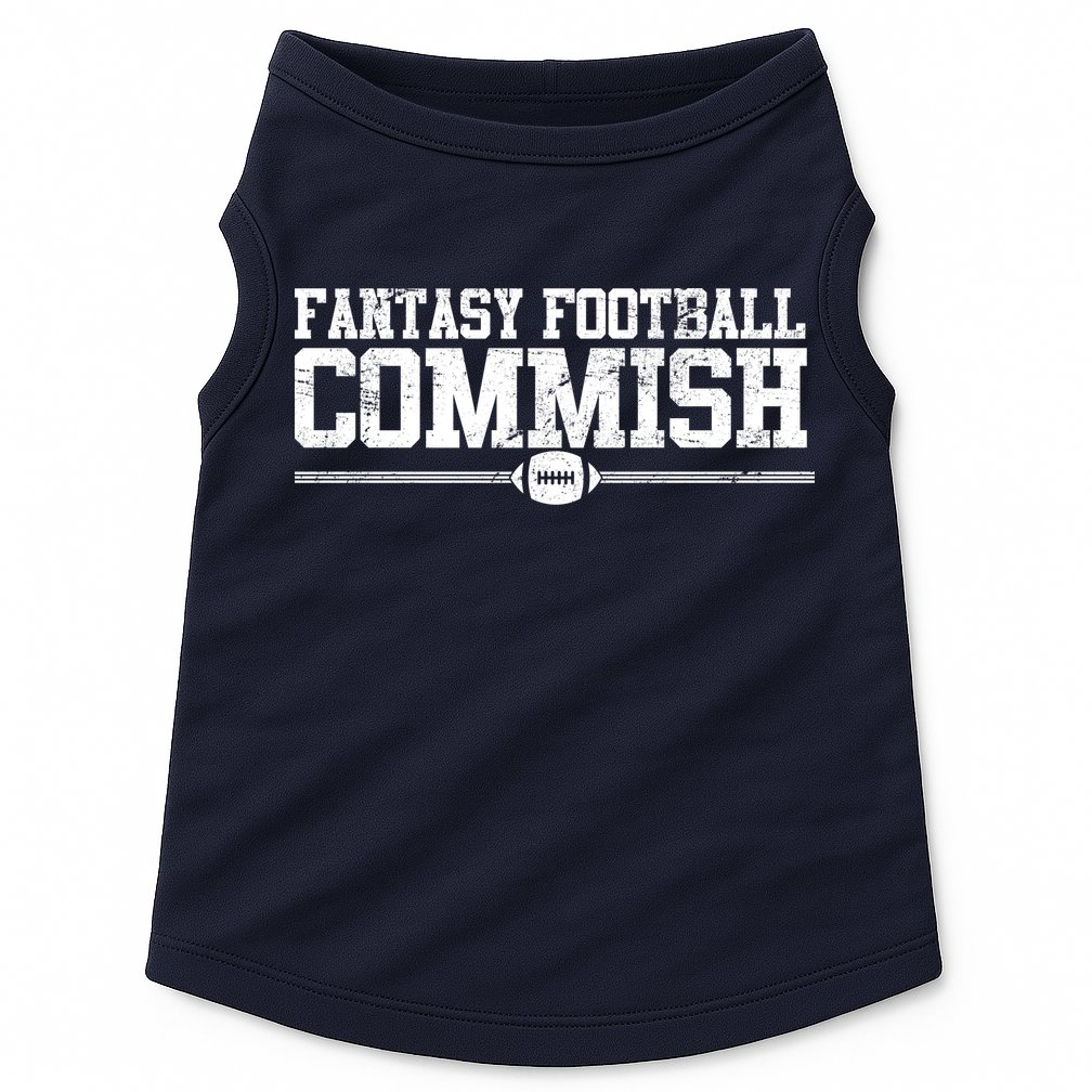 Retro Fantasy Football Commish Funny Sports Doggie Tank
