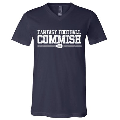 Retro Fantasy Football Commish Funny Sports V-Neck T-Shirt