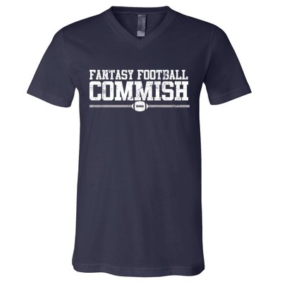 Retro Fantasy Football Commish Funny Sports V-Neck T-Shirt