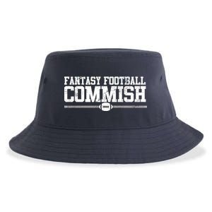 Retro Fantasy Football Commish Funny Sports Sustainable Bucket Hat