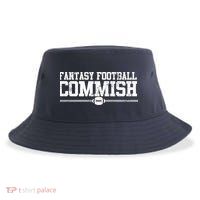 Retro Fantasy Football Commish Funny Sports Sustainable Bucket Hat