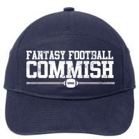 Retro Fantasy Football Commish Funny Sports 7-Panel Snapback Hat