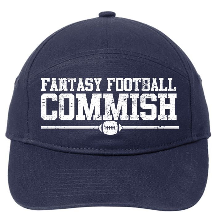 Retro Fantasy Football Commish Funny Sports 7-Panel Snapback Hat