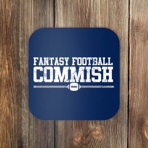 Retro Fantasy Football Commish Funny Sports Coaster