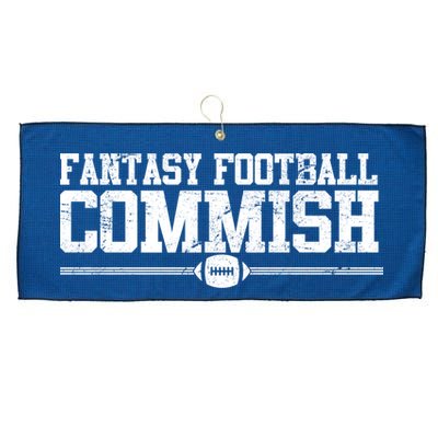 Retro Fantasy Football Commish Funny Sports Large Microfiber Waffle Golf Towel