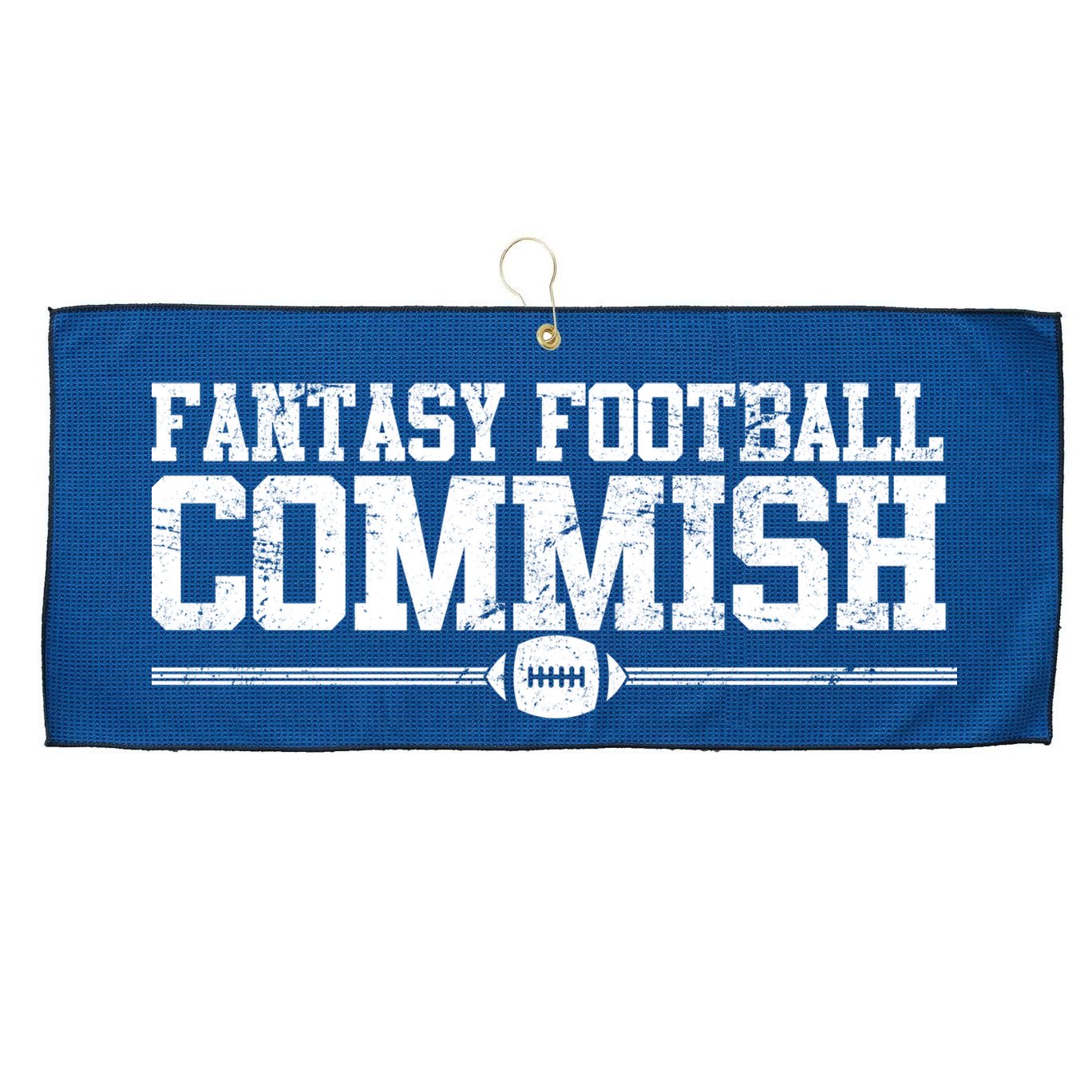 Retro Fantasy Football Commish Funny Sports Large Microfiber Waffle Golf Towel